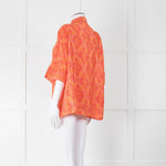 Lauren Vidal Orange Paisley Batwing Blouse