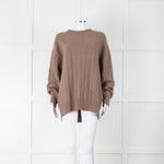&Daughter Brown Cable Round neck Jumper