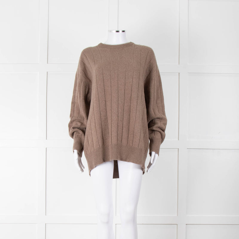 &Daughter Brown Cable Round neck Jumper