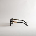 Gucci Black Sunglasses With Gold Hardware on Arms