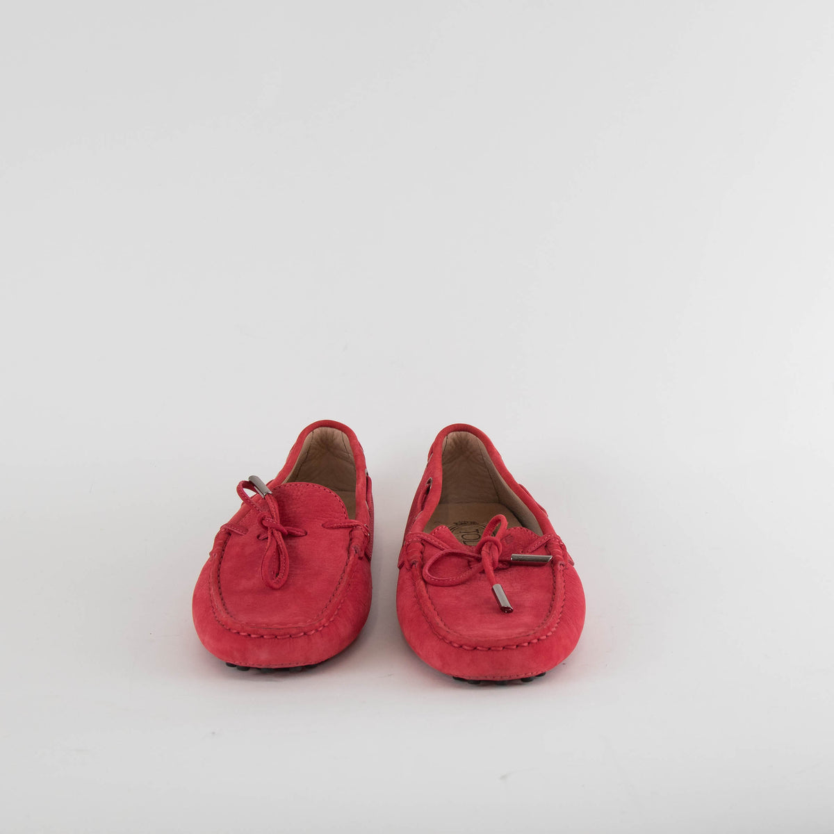 Tod's Red Suede Gommino Loafers