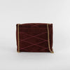 Lanvin Burgundy Brown Suede Crossbody Bag