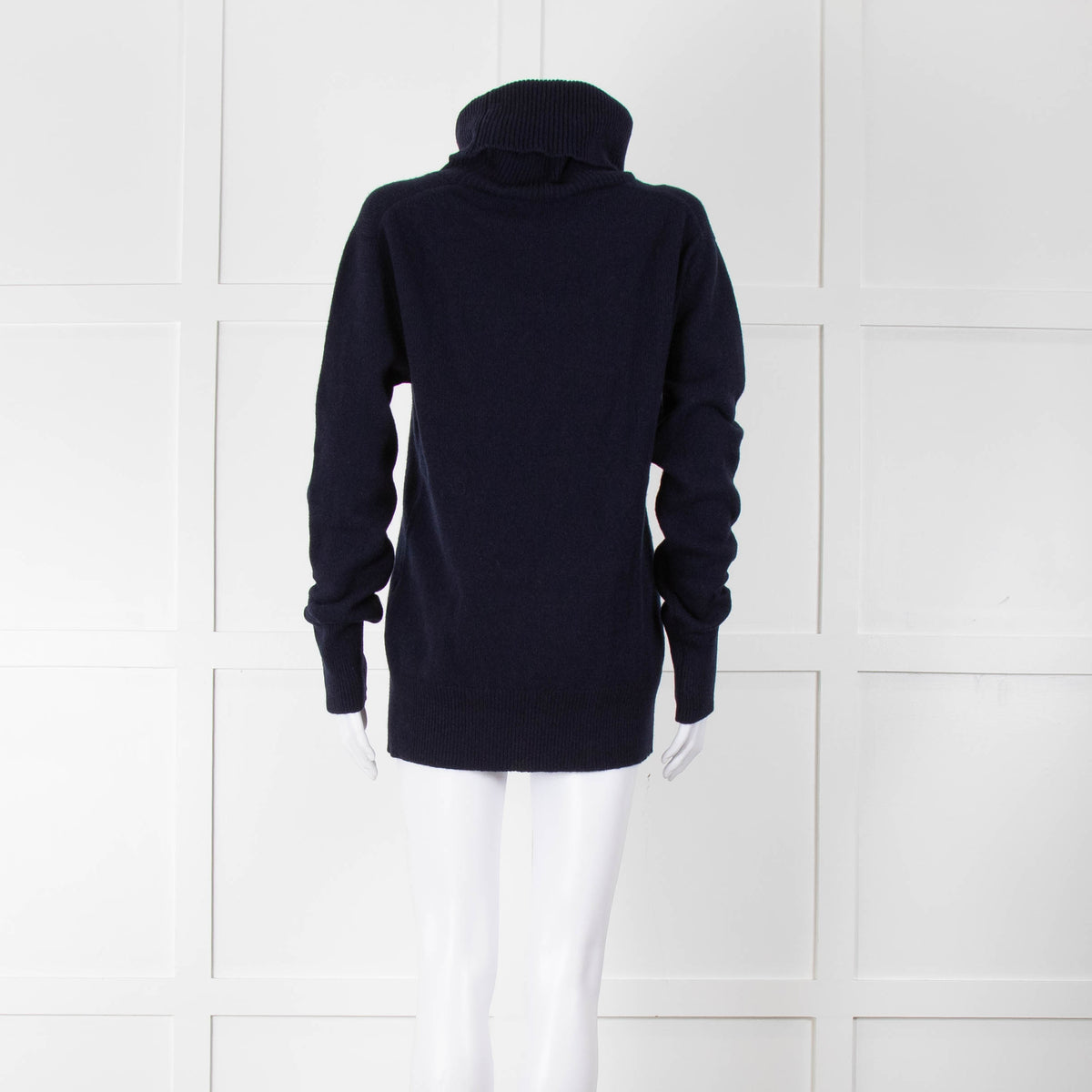 &Daughter Navy Slouch Roll Neck Jumper