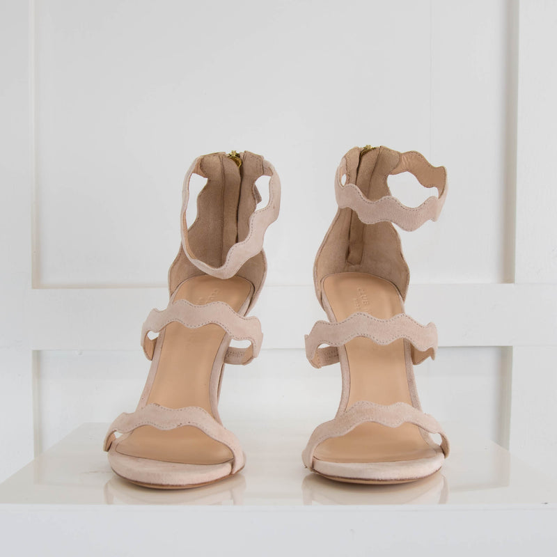 Club Monaco Nude Suede Sandal