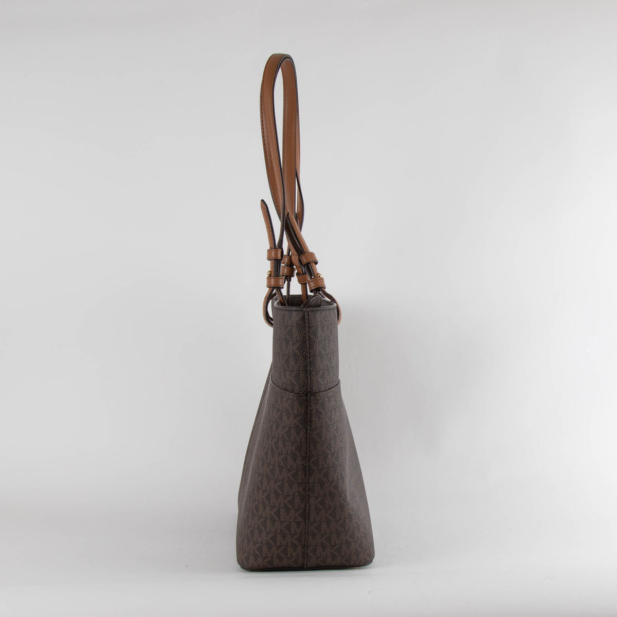 Michael Kors Brown MK Logo Top Handle Bag