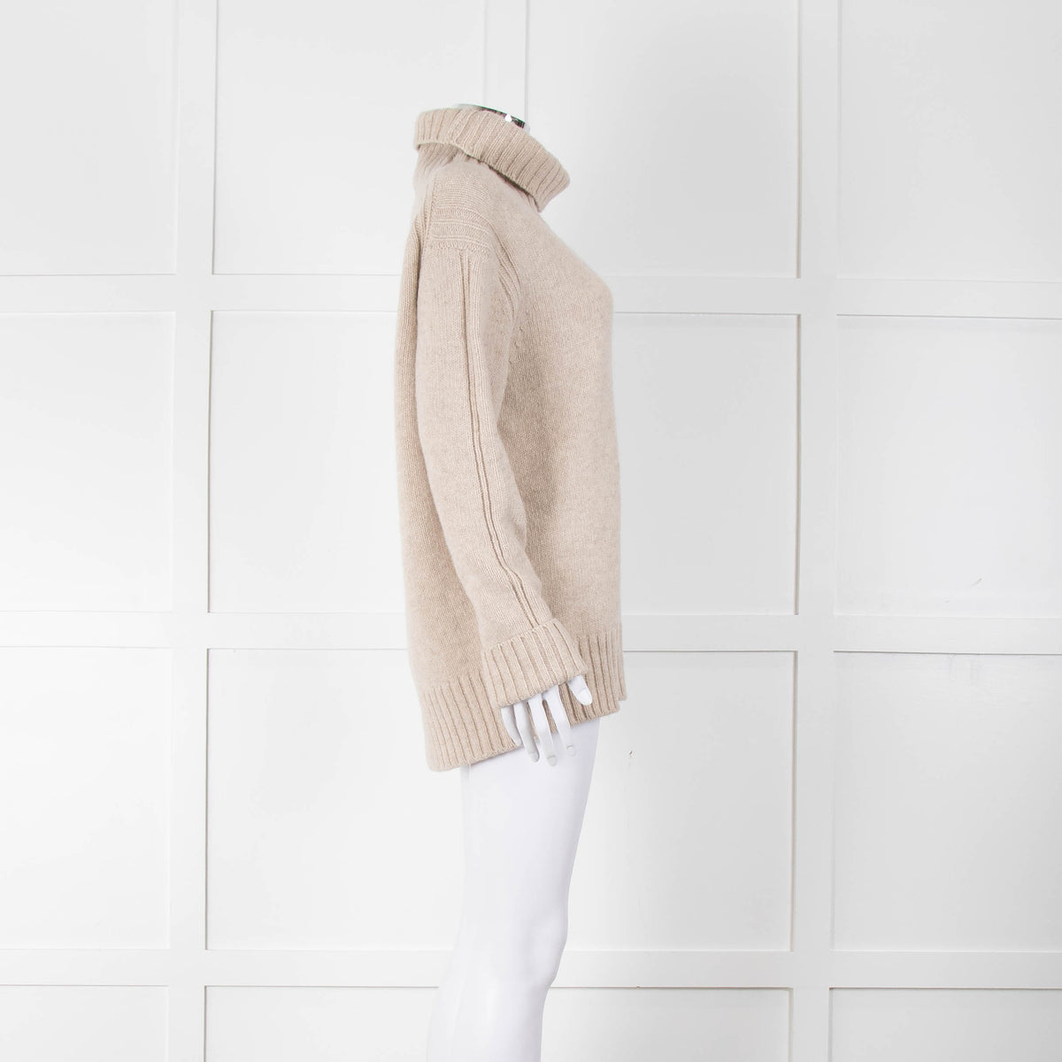 &Daughter Beige Wool Roll Neck Jumper