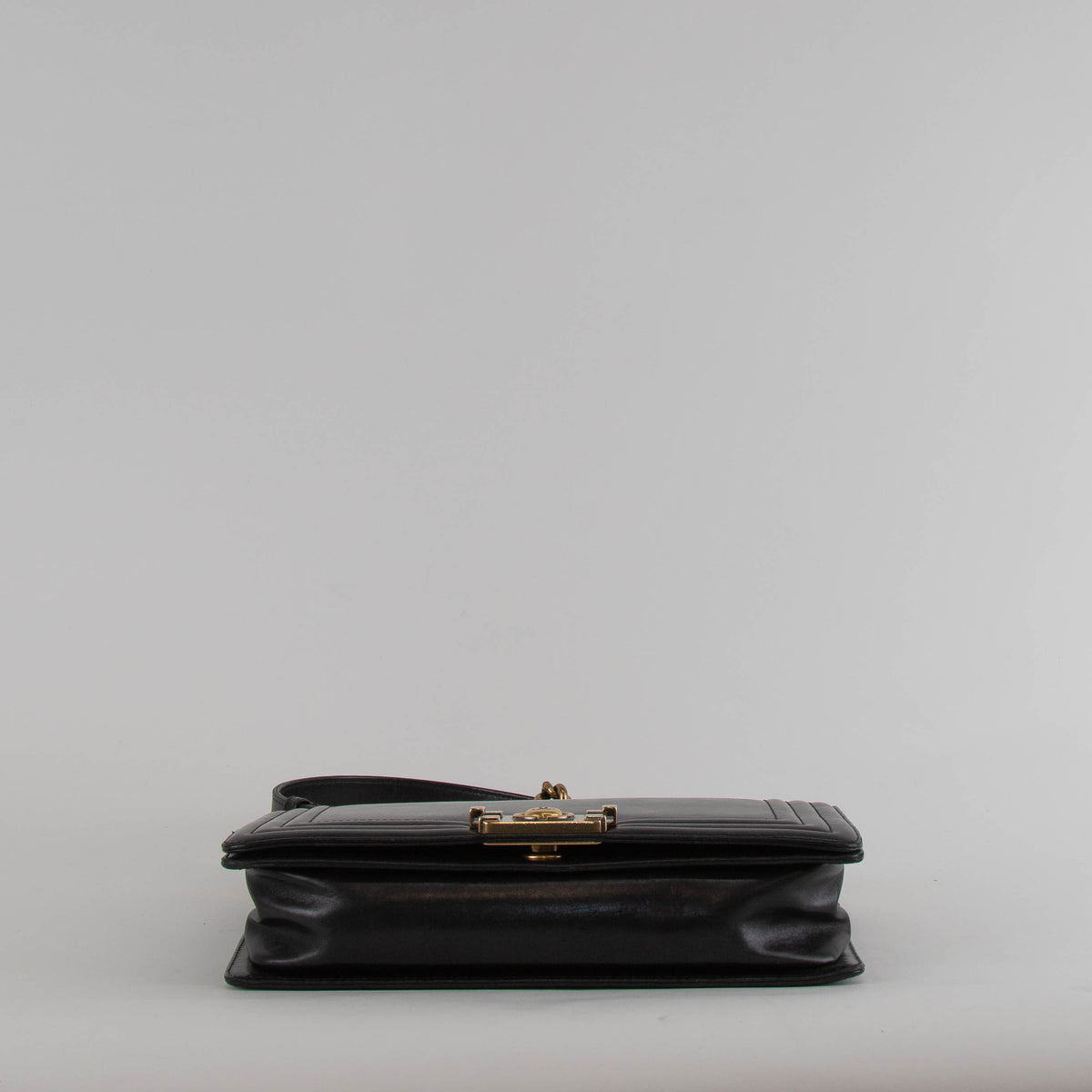 Chanel Black Leather Reverso Boy Bag