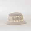 Hermes Beige Canvas Snake Leather Trim Hat