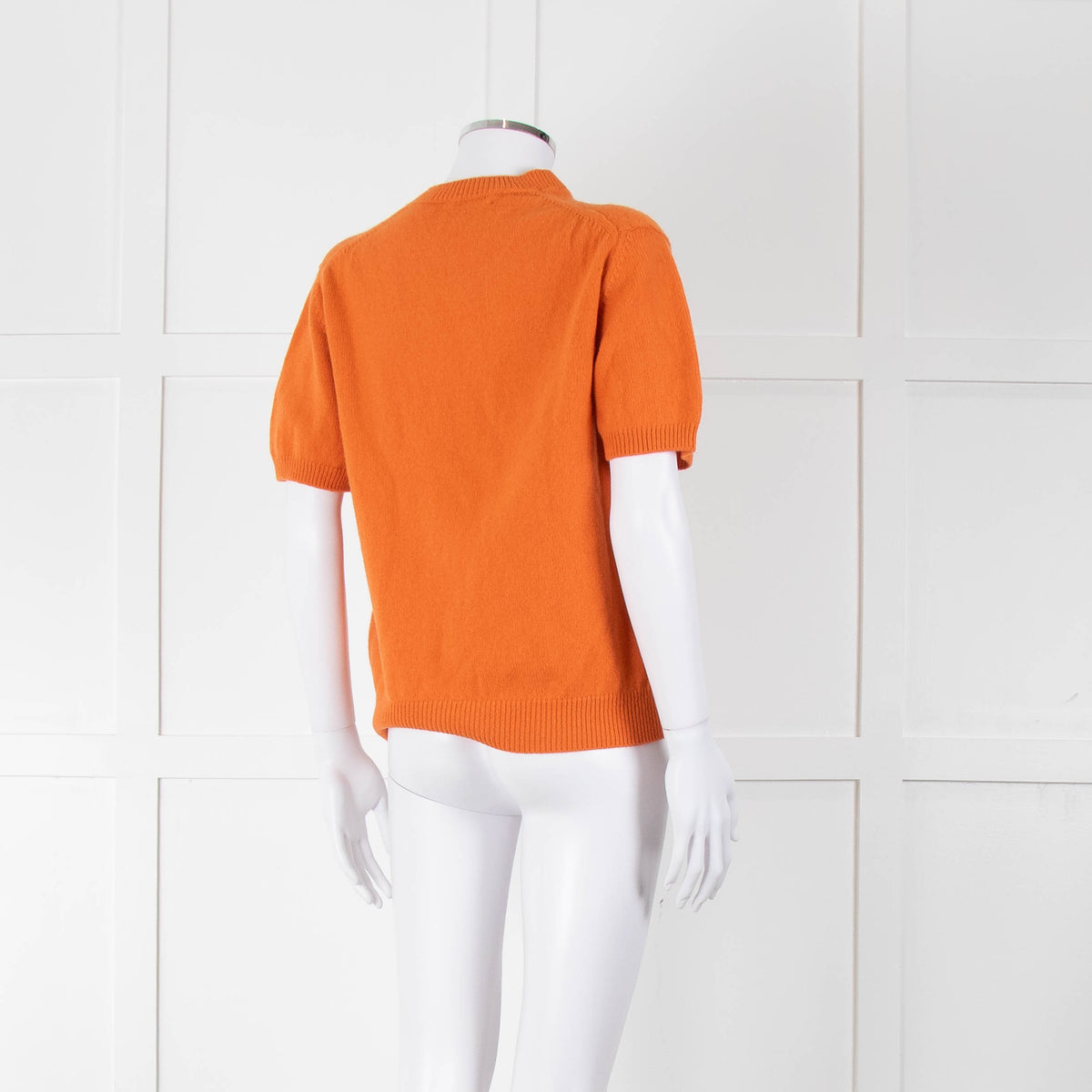 &Daughter Tangerine Shortsleeve Wool Jumper