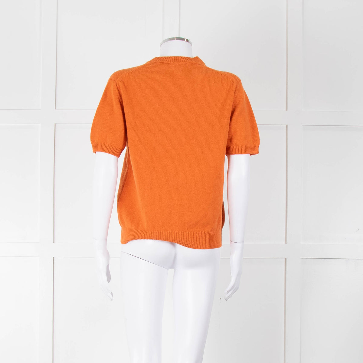 &Daughter Tangerine Shortsleeve Wool Jumper