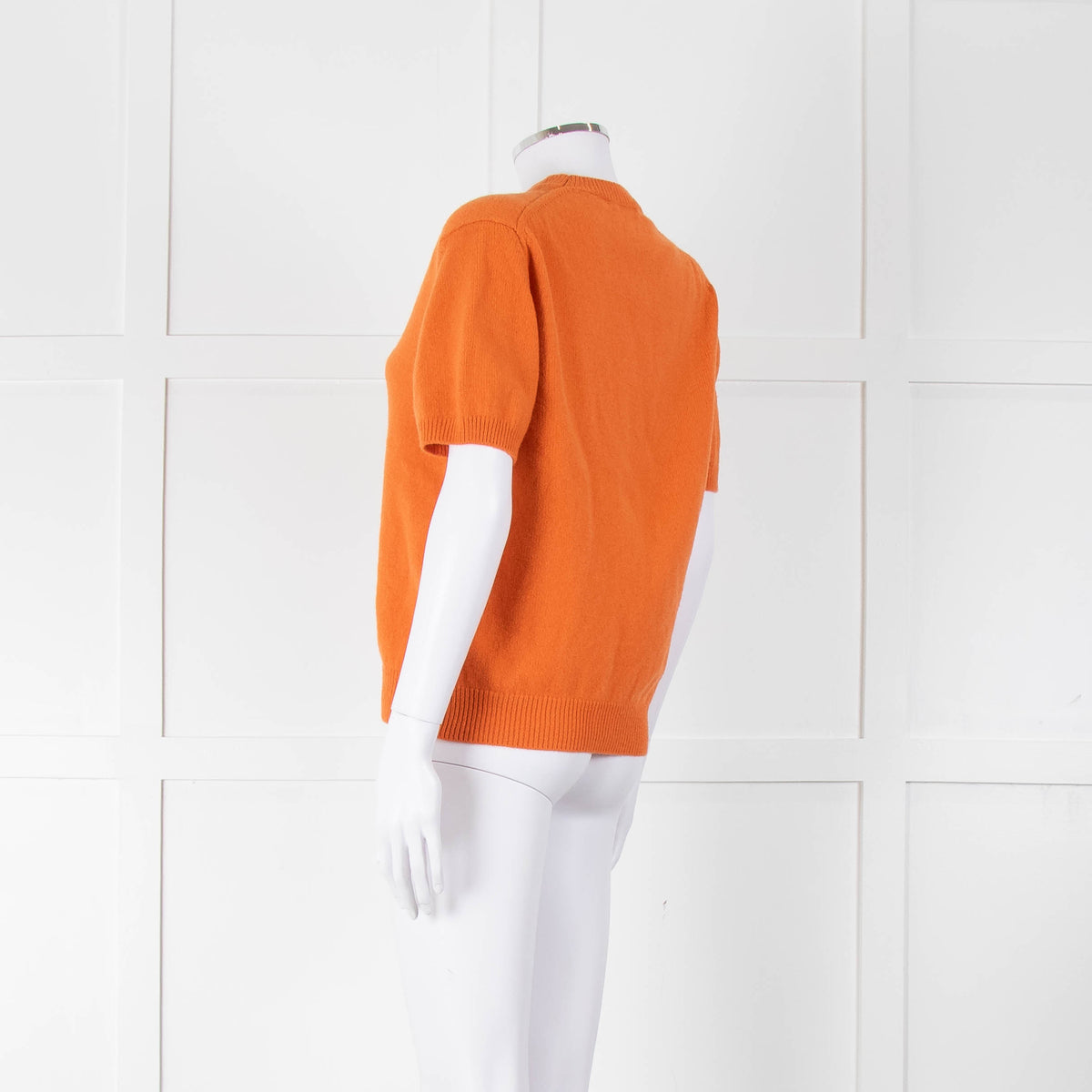&Daughter Tangerine Shortsleeve Wool Jumper