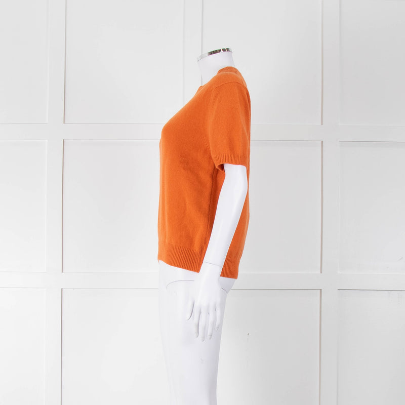 &Daughter Tangerine Shortsleeve Wool Jumper