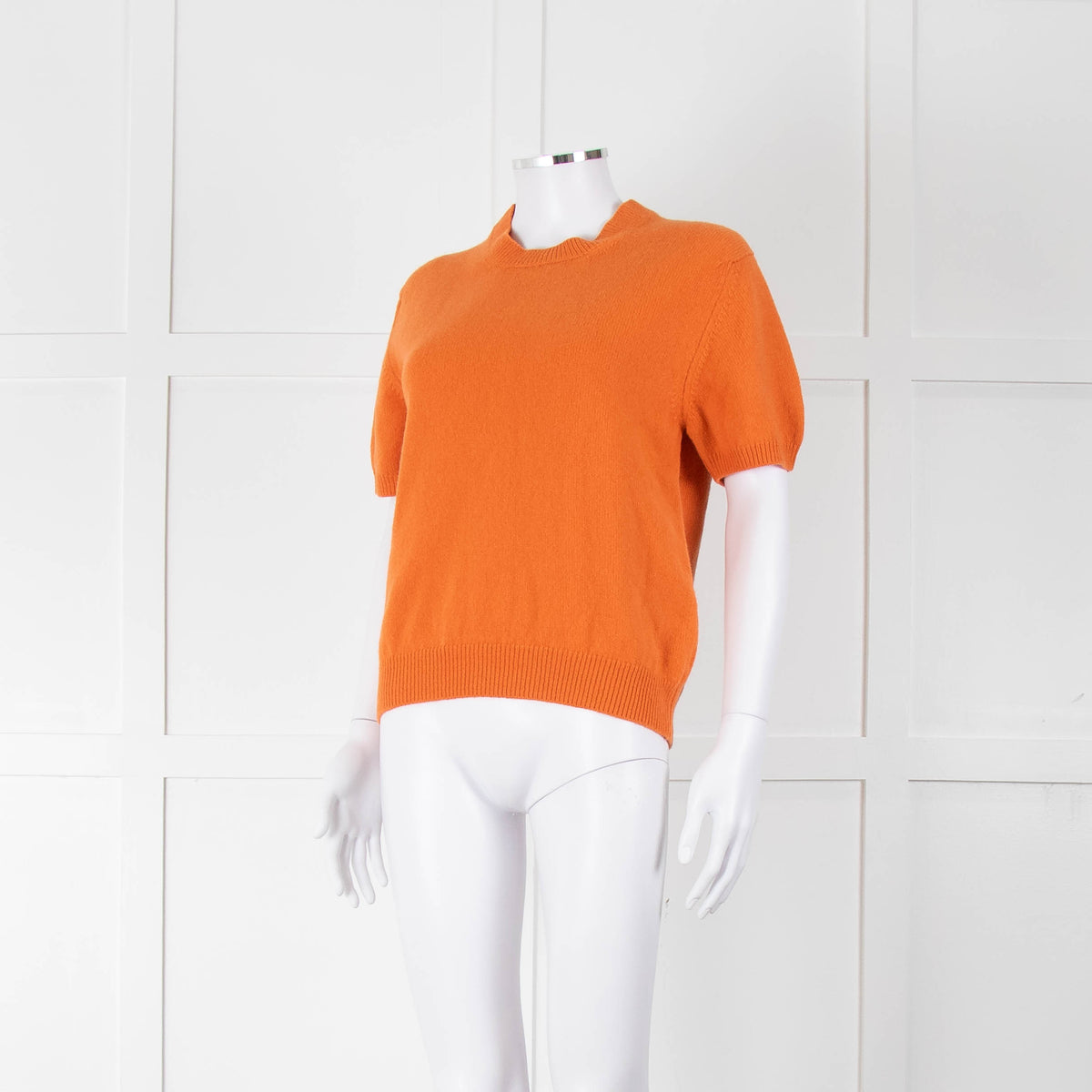 &Daughter Tangerine Shortsleeve Wool Jumper