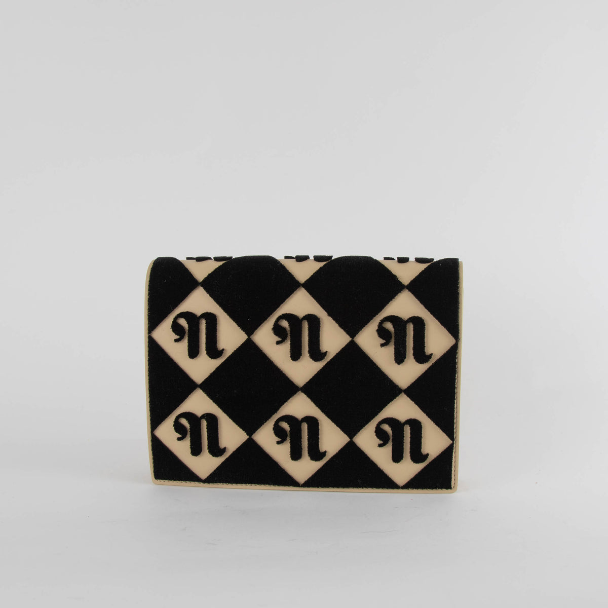 Nanushka The Concertina Beige Diamond Tufted Napa Crossbody