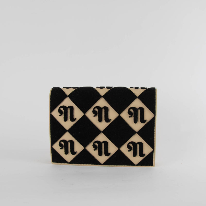 Nanushka The Concertina Beige Diamond Tufted Napa Crossbody