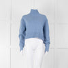 &Daughter Pale Blue Cropped Wool Jumper