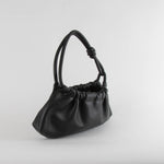Nanushka Valerie Black Vegan Leather Slouch Shoulder Bag