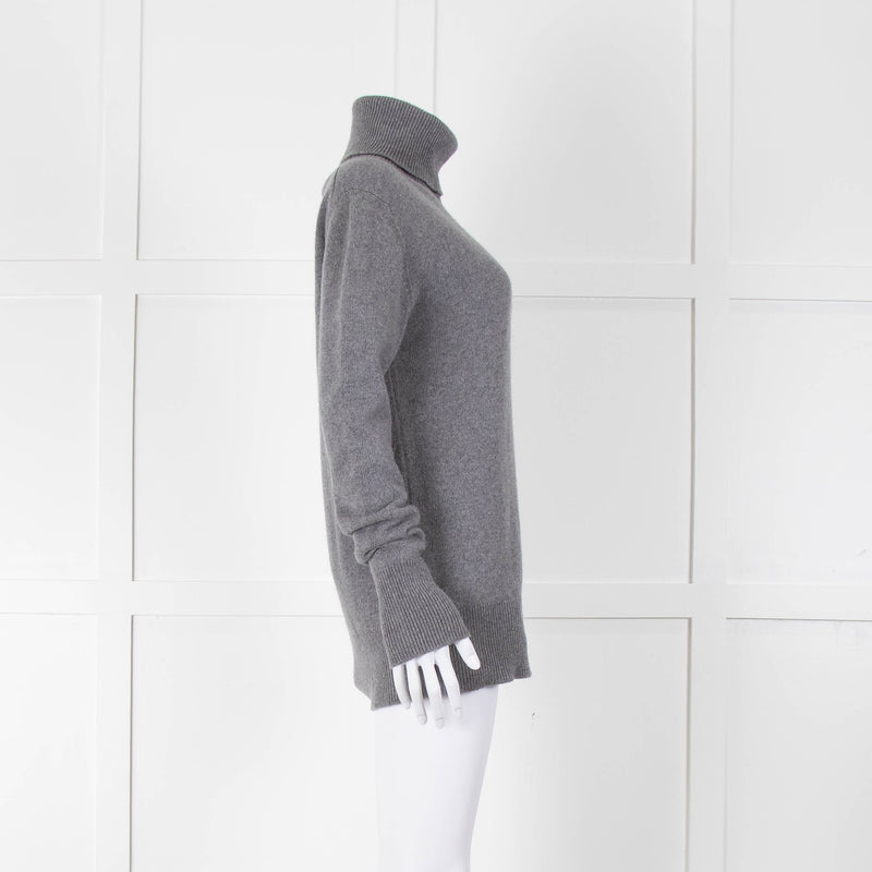 &Daughter Grey Slouch Roll Neck Jumper