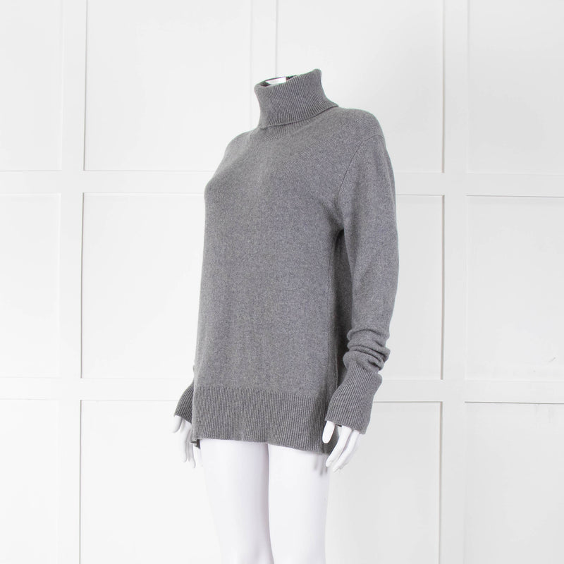 &Daughter Grey Slouch Roll Neck Jumper