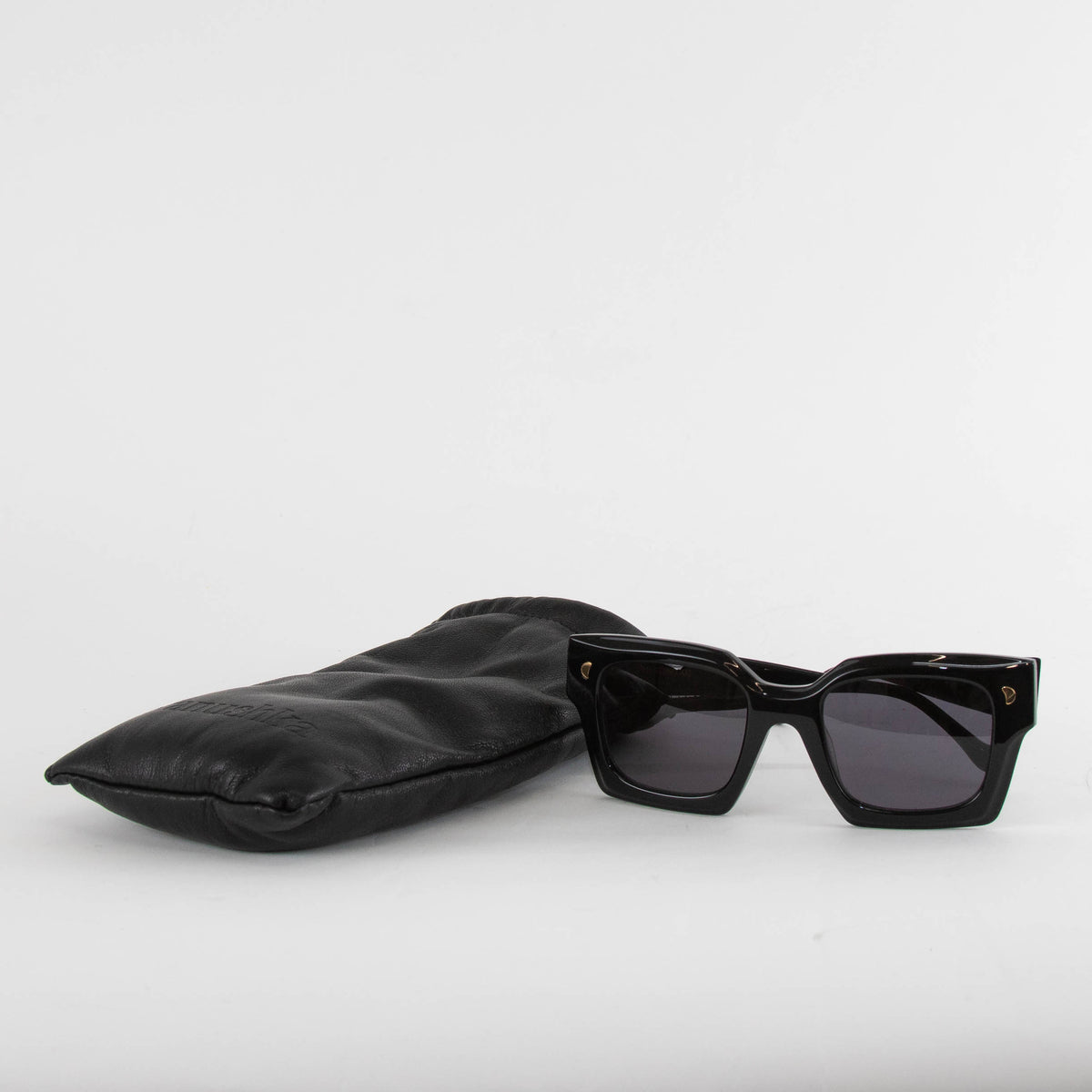 Nanushka Cordia Black Square Frame Sunglasses