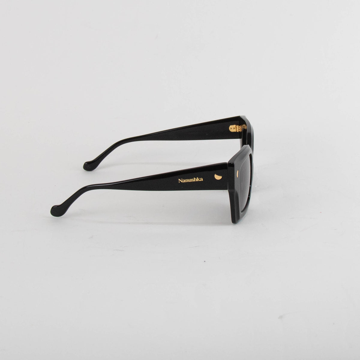 Nanushka Cordia Black Square Frame Sunglasses