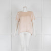 Selected Femme Blush Silk Short Sleeve Top