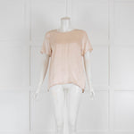 Selected Femme Blush Silk Short Sleeve Top