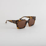 Nanushka Cordia Dark Amber Square Frame Sunglasses