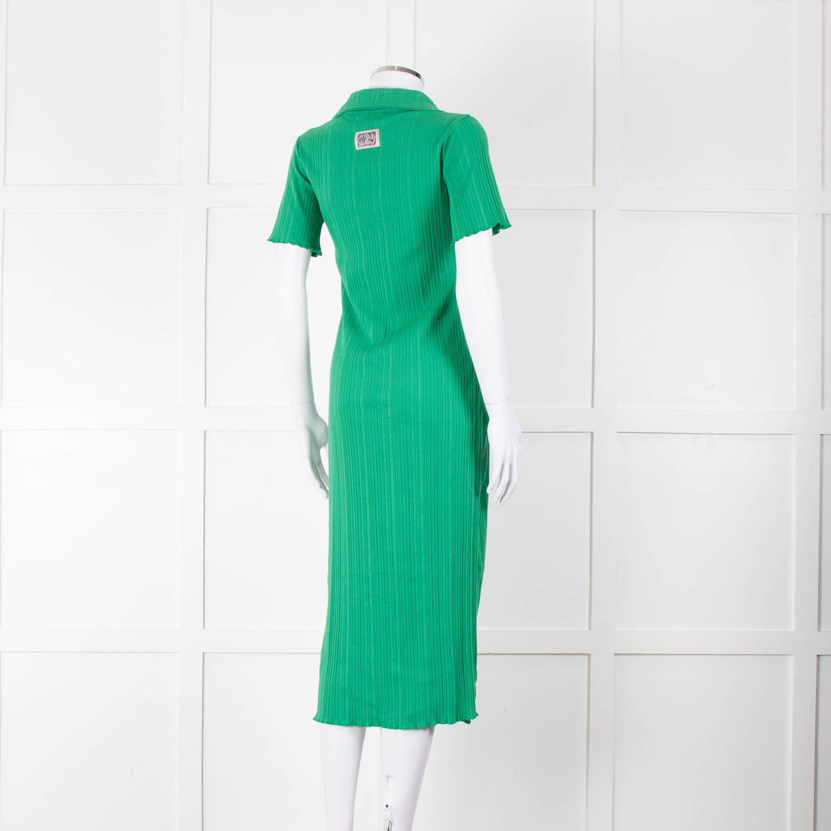 Bimba y Lola Green Collared T-Shirt Midi Dress