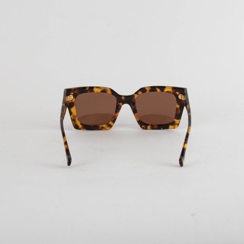 Nanushka Cordia Dark Amber Square Frame Sunglasses