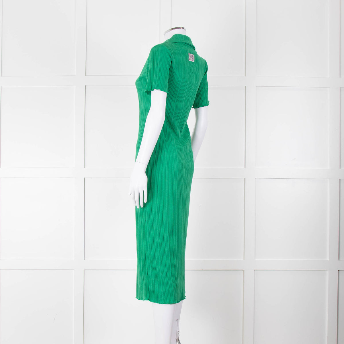 Bimba y Lola Green Collared T-Shirt Midi Dress