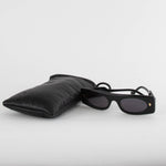 Nanushka Ruthie Black Visior Style Sunglasses