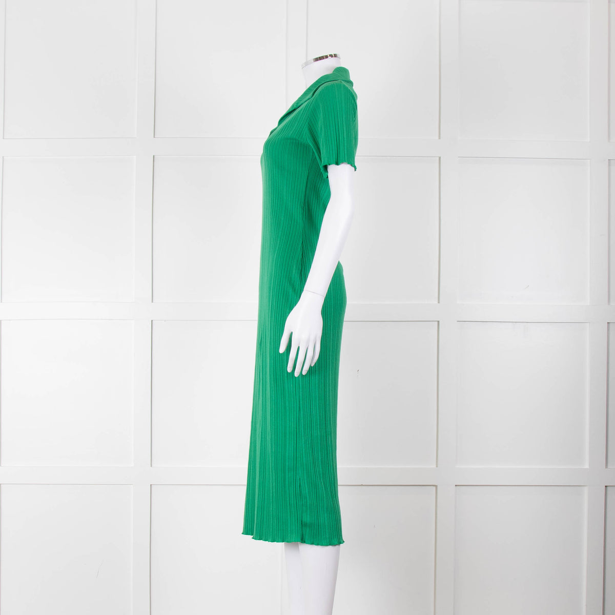 Bimba y Lola Green Collared T-Shirt Midi Dress