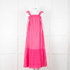 Axel Pink Cotton Broderie Hem Maxi Dress