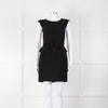 Sandro Black Sleeveless Dress With Peplum Waist Detail