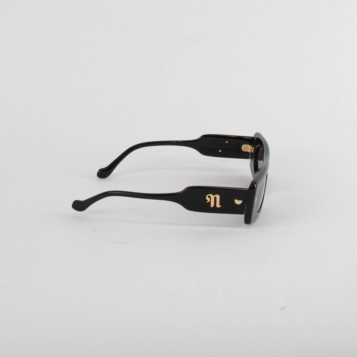 Nanushka Ruthie Black Visior Style Sunglasses