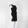 Sandro Black Sleeveless Dress With Peplum Waist Detail