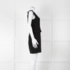 Sandro Black Sleeveless Dress With Peplum Waist Detail