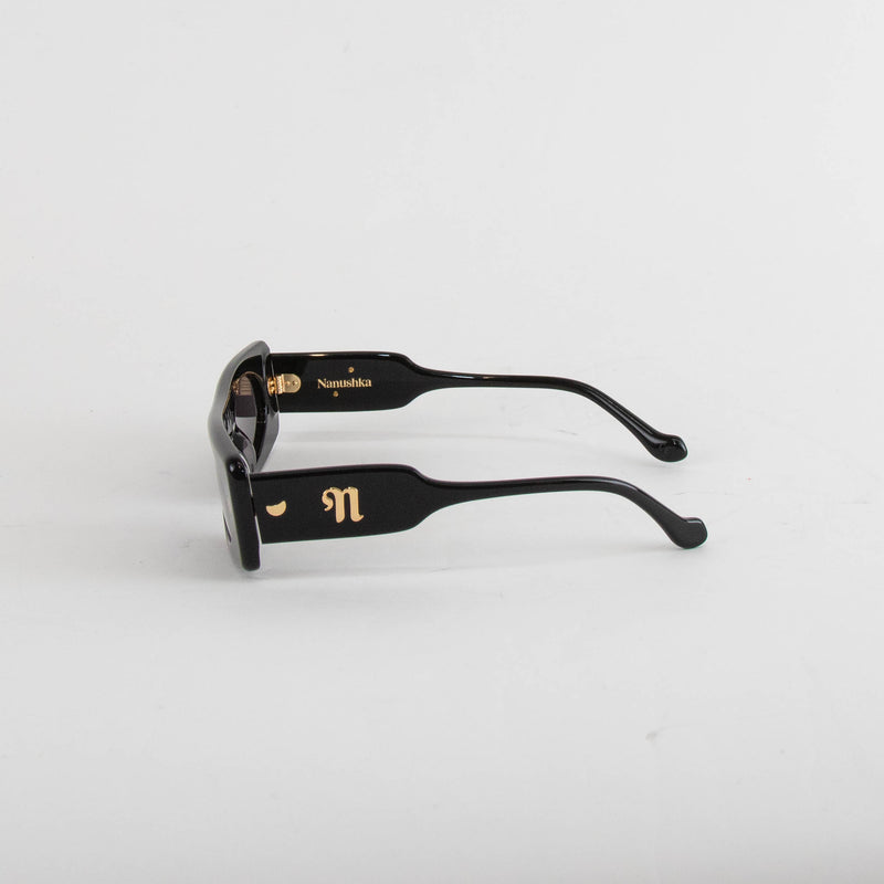Nanushka Ruthie Black Visior Style Sunglasses