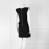 Sandro Black Sleeveless Dress With Peplum Waist Detail