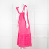 Axel Pink Cotton Broderie Hem Maxi Dress
