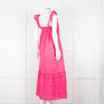 Axel Pink Cotton Broderie Hem Maxi Dress