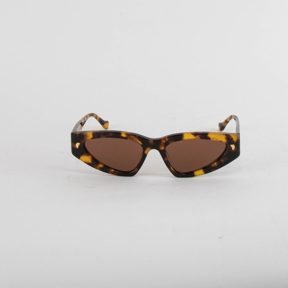 Nanushka Crista Dark Amber Tapered Lens Sunglasses