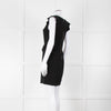Sandro Black Sleeveless Dress With Peplum Waist Detail
