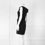 Sandro Black Sleeveless Dress With Peplum Waist Detail