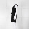Sandro Black Sleeveless Dress With Peplum Waist Detail