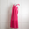 Axel Pink Cotton Broderie Hem Maxi Dress