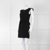 Sandro Black Sleeveless Dress With Peplum Waist Detail