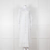 Heidi Klein White 3/4 Sleeve Midi Sun Dress