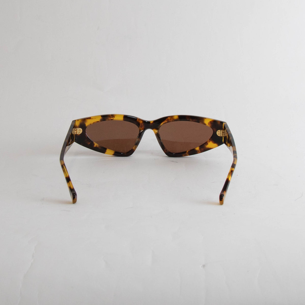 Nanushka Crista Dark Amber Tapered Lens Sunglasses